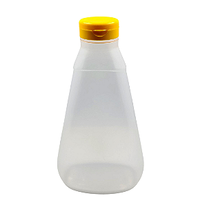 Bisnaga 750ml 1kg Para Mel Fosca Com Tampa Amarela Kit 10, 30, 60 e 126 Un