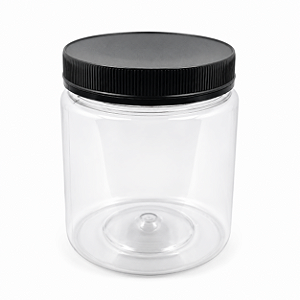 Pote 700ml 1Kg Transparente Com Tampa Rosca e Lacre Preta Para Mel - Kit 10, 25, 50 e 105 Un