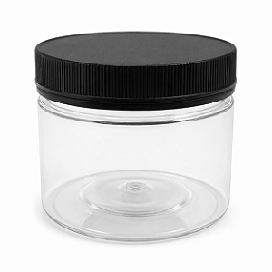 Pote 350ml 500g Transparente Com Tampa Rosca e Lacre Preta Para Mel - Kit 10, 50, 100 e 192 Un