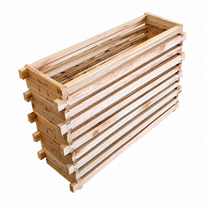 10 Quadros de Melgueira Montado e Aramado – Padrão Langstroth