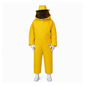 Macacão Para Apicultura 100% Antiferroadas De Malha Livre Camada Dupla - Amarelo