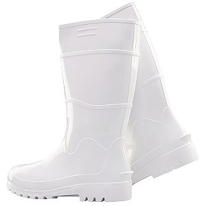 Bota PVC  Baspan  Branca Cano Longo