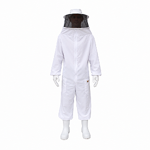 Macacão Para Apicultura de Nylon Ventilado com Máscara Fixa – Modelo 0120NF Branco