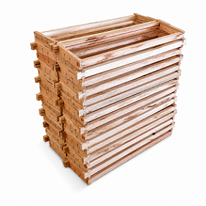 30 Quadros de Melgueira Montado e Aramado – Padrão Langstroth