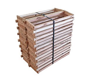 30 Quadros de Melgueira Montado e Aramado – Padrão Langstroth