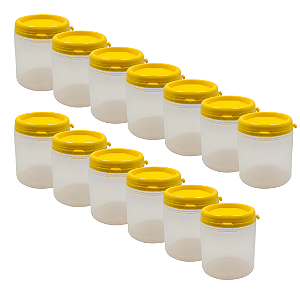 216 Potes Plásticos 370ml / 500g com Tampa Lacre – Para Embalagem de Mel