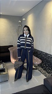 Conjunto Tricô Mousse Feminino Pantalona