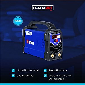 INVERSORA FLAMA 201 BV 200 AMP 110V/220V BOXER