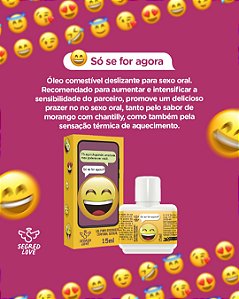 Que delícia !!! Óleo de Massagem Deslizante Beijável 15ml Linha Emoji  Segred Love em 10X Sem Juros - Miess