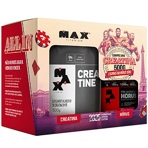 Promopack Creatina 500g + Pré treino Horus 150g - Max Titanium