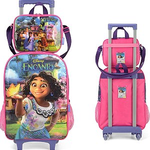Encanto - Kit Escolar Mochila de Rodinhas & Lancheira