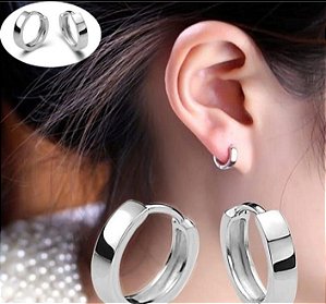 Argola lisa prata 925