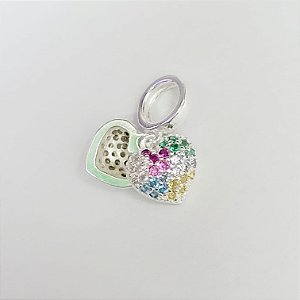 Pingente coração em prata 925