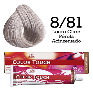 Tonalizante 8/81 Louro Claro Pérola Acinzentado Color Touch | Wella Professionals