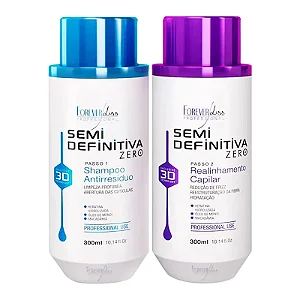 Kit Escova Progressiva Semi Definitiva Zero 3D Realinhamento Capilar | Forever Liss