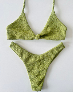 Biquíni Serra Alta Top Nó Verde Oliva