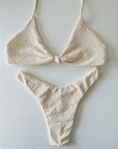 Biquíni Brisa Alta Top Nó Off White