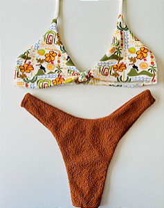 Biquíni Encantos de Vargem Asa Delta Terracota