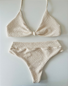 Biquíni Brisa de Verão Top Nó Off White