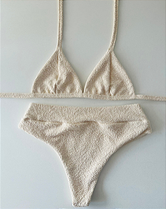 Biquíni Brisa de Verão Top Triângulo Off White