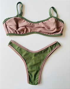 Biquíni Prainha Top Reto Cappuccino Duo