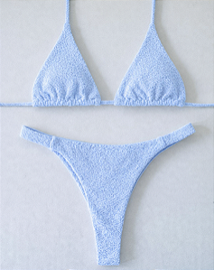 Biquíni Mar de Sol Top Cortininha Azul