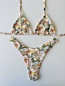 Top de Biquíni Cortininha Encantos de Vargem