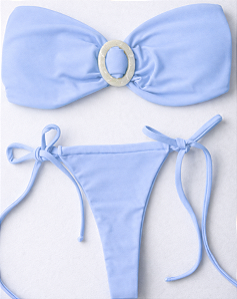 Biquíni Jurubaíba Top Tomara que Caia Azul Candy