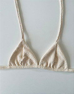 Top Triângulo Encantos da Brisa Off White