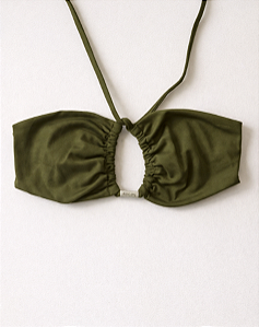 Top Tomara que Caia Color Verde Militar