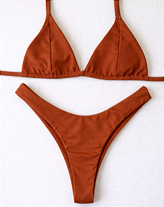 Biquíni Sossego Top Triângulo Terracota