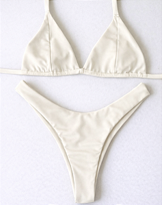 Biquíni Sossego Top Triângulo Off White