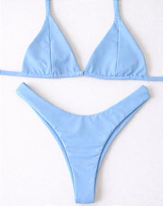 Biquíni Sossego Top Triângulo Azul Candy