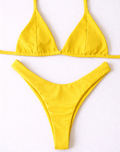 Biquíni Sossego Top Triângulo Amarelo