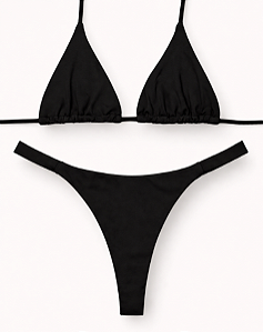 Biquíni Leblon Top Cortininha Preto