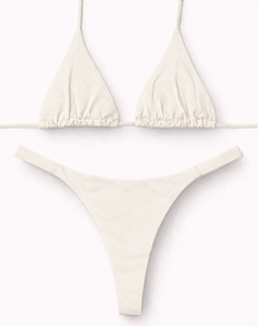 Biquíni Leblon Top Cortininha Off White