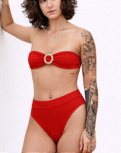 Biquíni Boa Viagem Top Tomara que Caia Vermelho