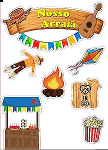 Topo De Bolo Personalizado Nosso Arraia Loja De Baloes Artigos Para Festas E Fantasias Festas 234