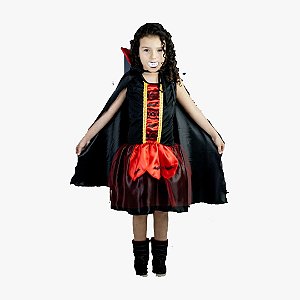 Fantasia Vampiro Damian Curto Infantil - Halloween - Fantasia Bh
