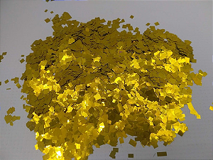 Confete decorativo dourado para balões picadinho - 15 gramas