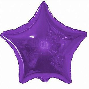 BALÃO METALIZADO 19P - ESTRELA ROXO