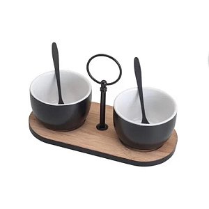 Conjunto Molheira com Colheres e Bandeja Lyor