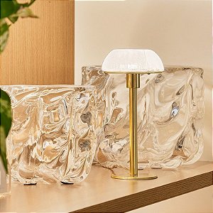 Luminária Cogumelo Dourada