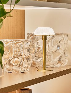 Luminária Cogumelo Dourada