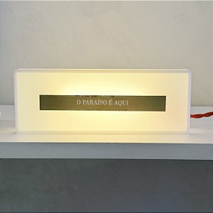 Luminária Caixinha Inspiração O PARAÍSO