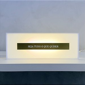 Luminária Caixinha Inspiração SEJA