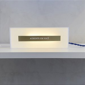 Luminária Caixinha Inspiração ACREDITE