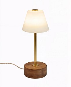 Luminária Abajur Stone Madeira