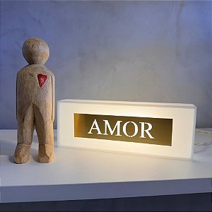 Luminária Caixinha Inspiração AMOR