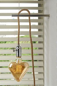 Arandela Meu Coração (Fio corda)